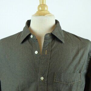BANANA REPUBLIC Shirt BROWN twill cotton M NWT business casual